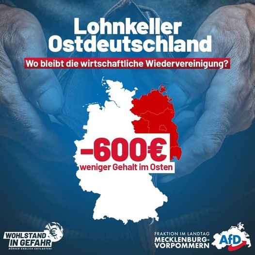 Lohnkeller Ostdeutschland – Altparteien haben den Osten heruntergewirtschaftet