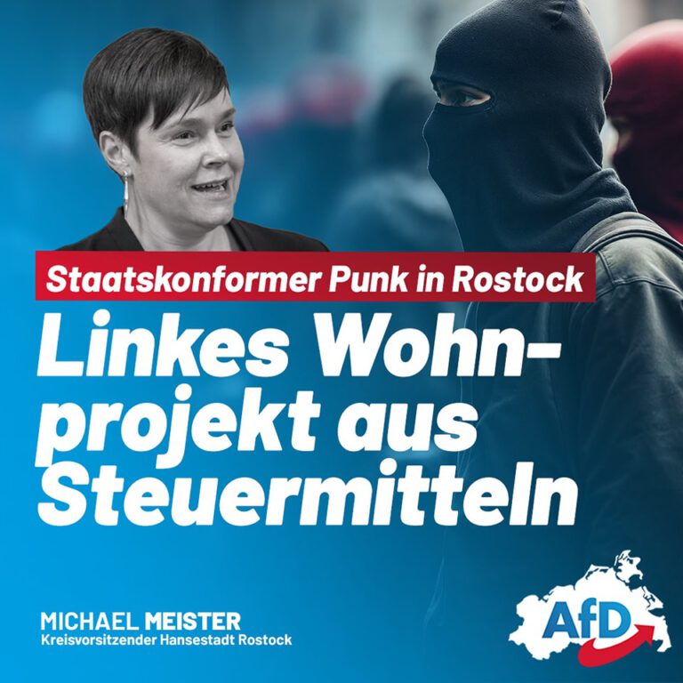 Staatskonformer Punk: Rostocks OB will linkes Wohnprojekt mit Steuergeldern retten